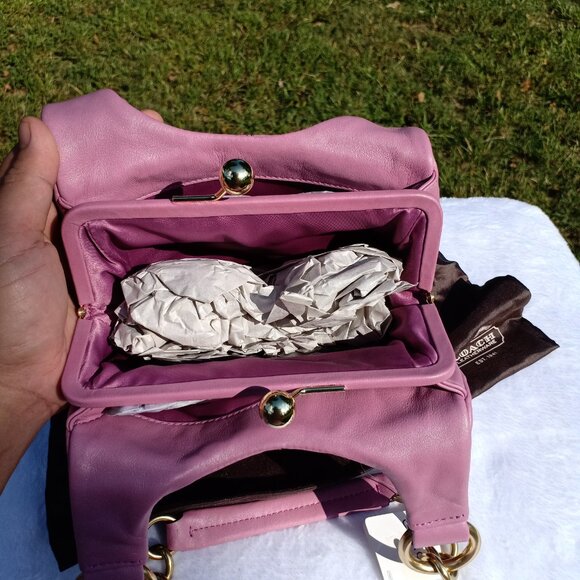 Rare Coach Kiss lock Mini Hobo bag - Pink - Picture 11 of 16